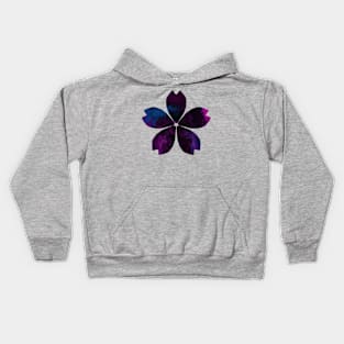 Dark Purple Flower Kids Hoodie